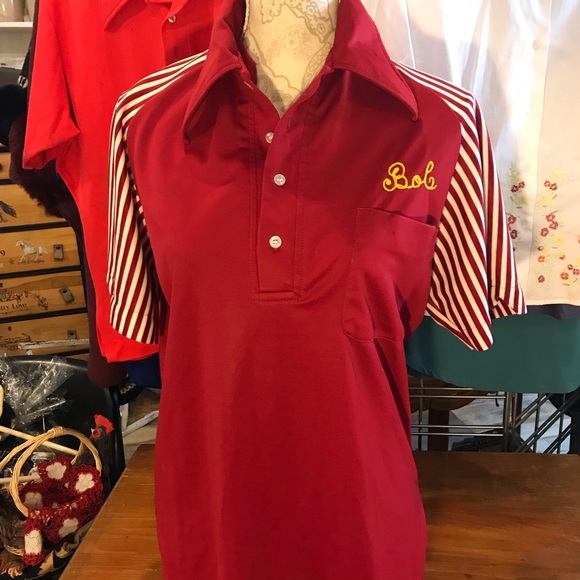 Men Retro Sport Jersey Original US Marine Corps Bowling Shirt 70’s Viet Nam Era - Picture 7 of 8